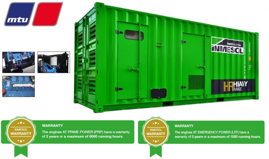 Inmesol - MTU 20ft containerised diesel generator
